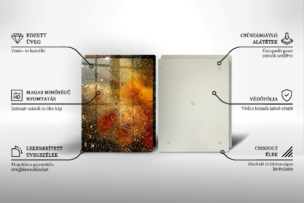 Placă sticla protectie aragaz Condimente colorate