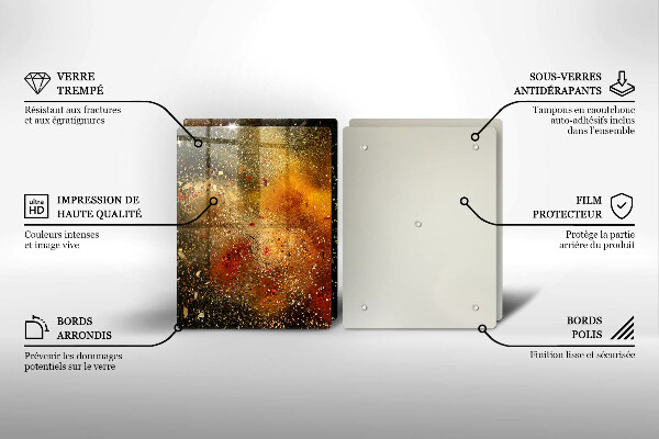 Placă sticla protectie aragaz Condimente colorate