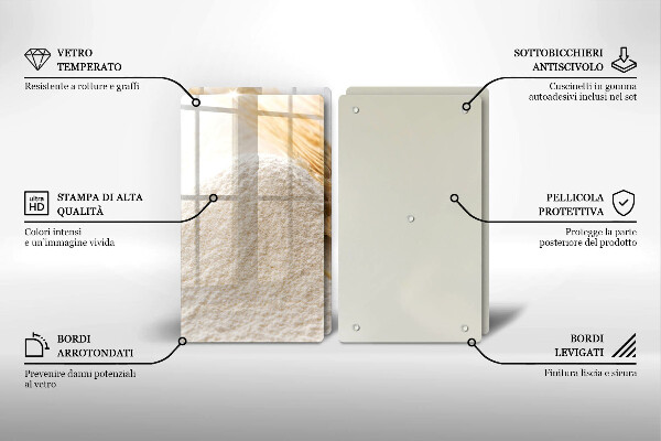 Placă sticla protectie aragaz Făină și spice