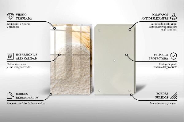 Placă sticla protectie aragaz Făină și spice