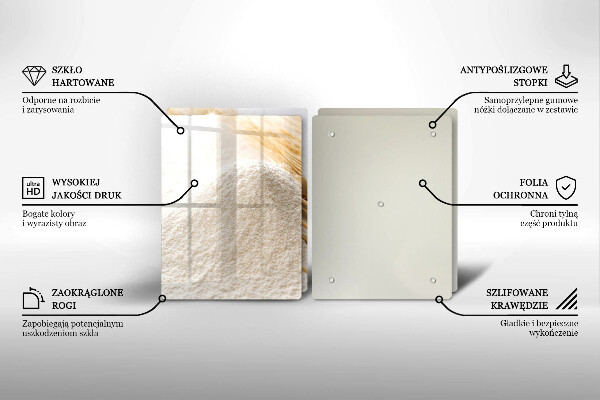 Placă sticla protectie aragaz Făină și spice