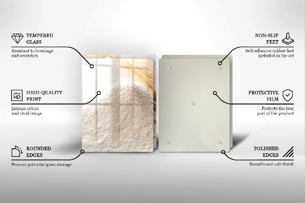 Placă sticla protectie aragaz Făină și spice