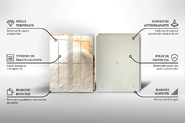 Placă sticla protectie aragaz Făină și spice