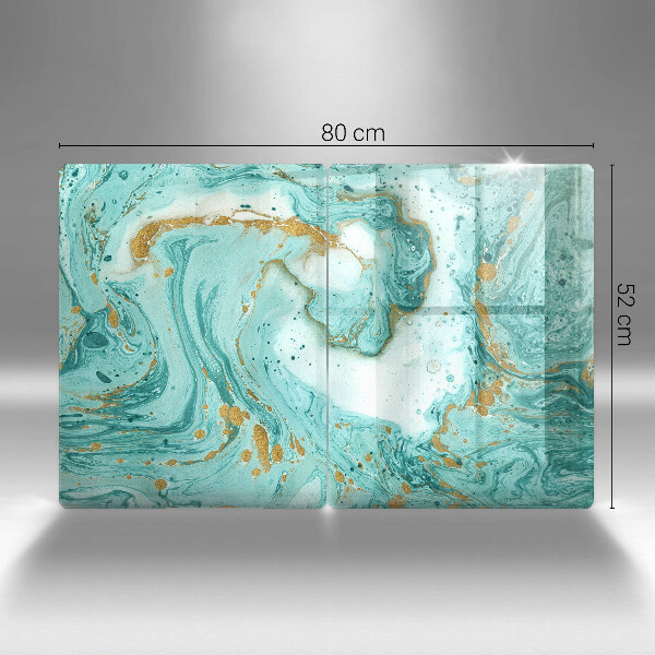 Placă din sticla protectie perete Abstracția albastră