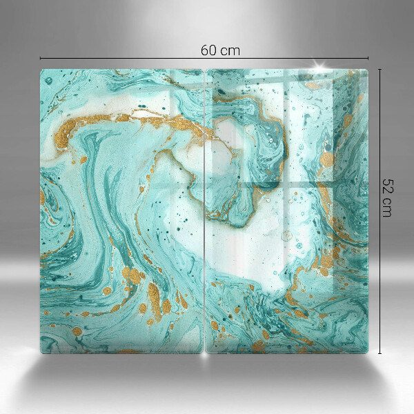 Placă din sticla protectie perete Abstracția albastră