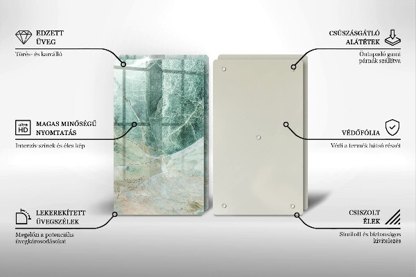 Placă sticla protectie aragaz Structură de piatră