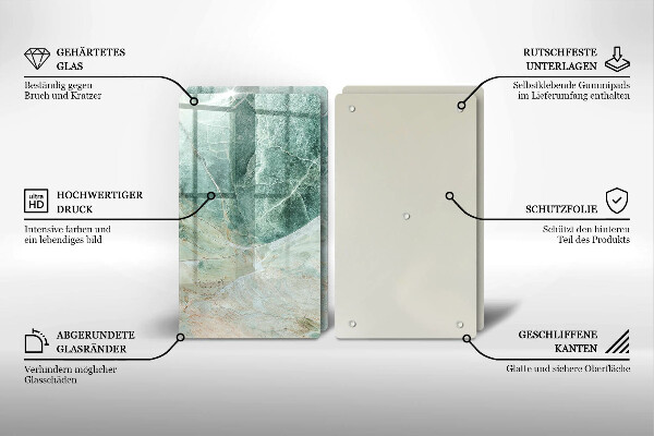 Placă sticla protectie aragaz Structură de piatră