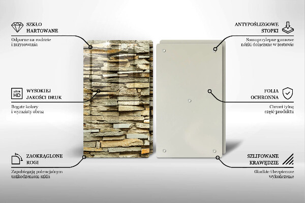 Placă sticla protectie aragaz Pietre decorative