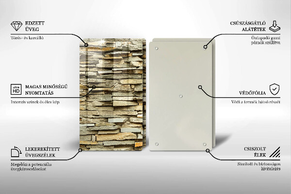 Placă sticla protectie aragaz Pietre decorative