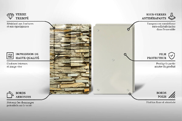 Placă sticla protectie aragaz Pietre decorative