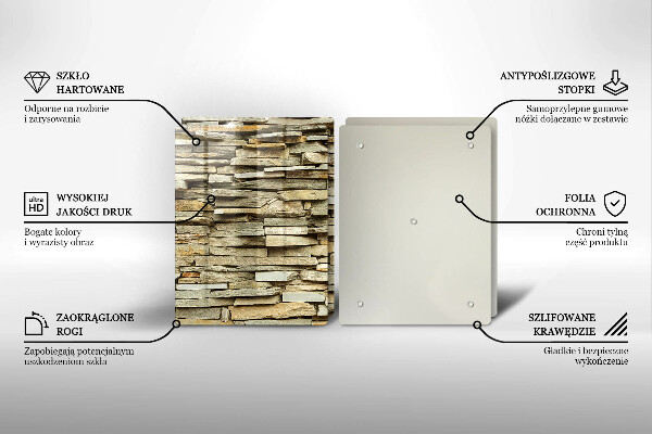 Placă sticla protectie aragaz Pietre decorative