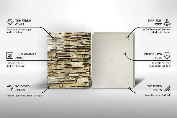 Placă sticla protectie aragaz Pietre decorative