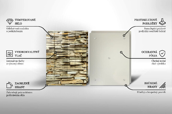 Placă sticla protectie aragaz Pietre decorative