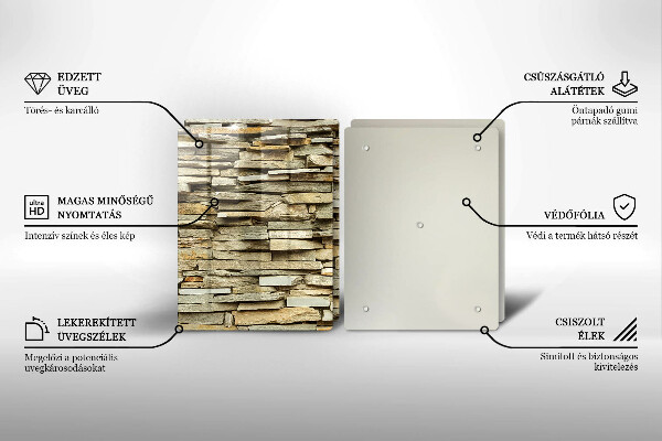 Placă sticla protectie aragaz Pietre decorative