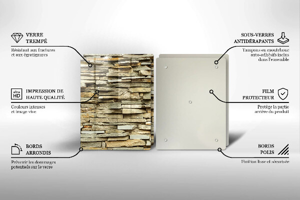 Placă sticla protectie aragaz Pietre decorative