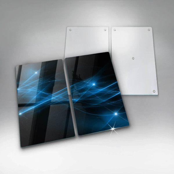 Placă sticla protectie aragaz Fum albastru abstract