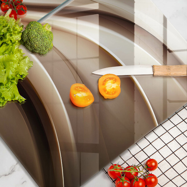 Placă sticla protectie aragaz Abstracție linii blânde