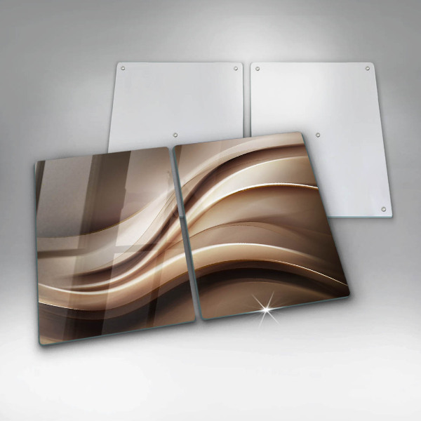 Placă sticla protectie aragaz Abstracție linii blânde