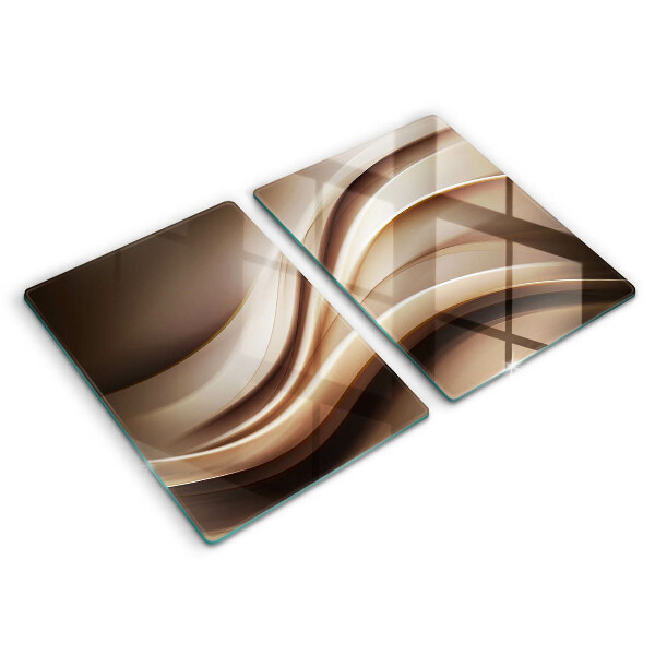 Placă sticla protectie aragaz Abstracție linii blânde