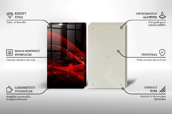 Placă sticla protectie aragaz Abstracția modernă