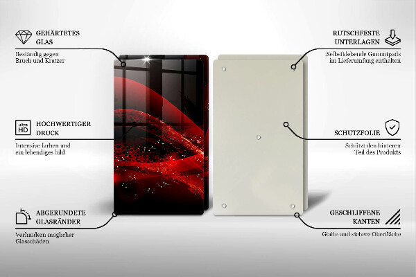 Placă sticla protectie aragaz Abstracția modernă