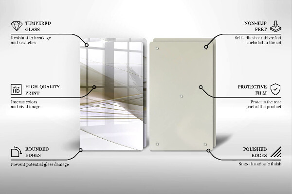 Placă sticla protectie aragaz Design cu linii abstracte