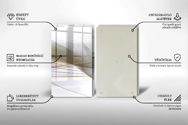 Placă sticla protectie aragaz Design cu linii abstracte