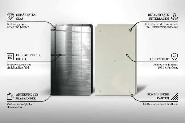 Placă sticla protectie aragaz Textura metalică