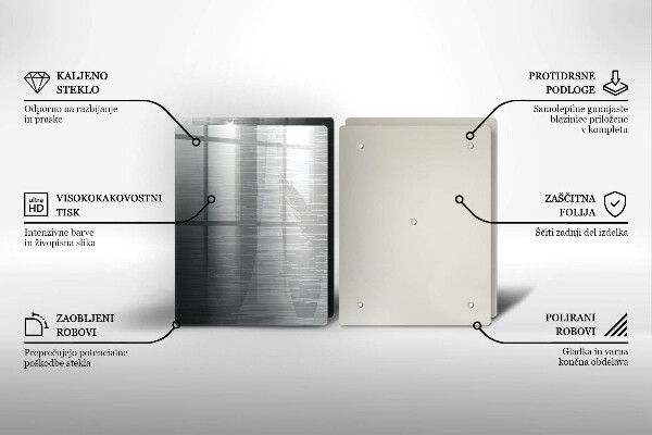 Placă sticla protectie aragaz Textura metalică