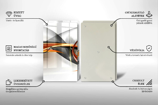 Placă sticla protectie aragaz Forme moderne