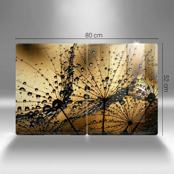 Placă sticla protectie aragaz Rouă și păpădie