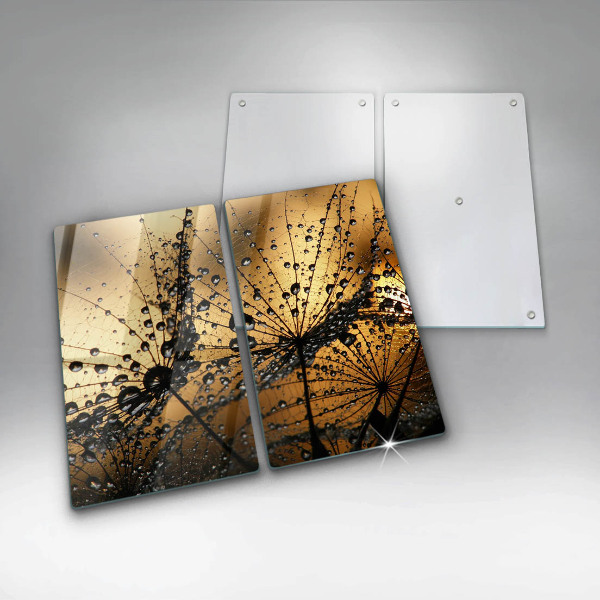 Placă sticla protectie aragaz Rouă și păpădie