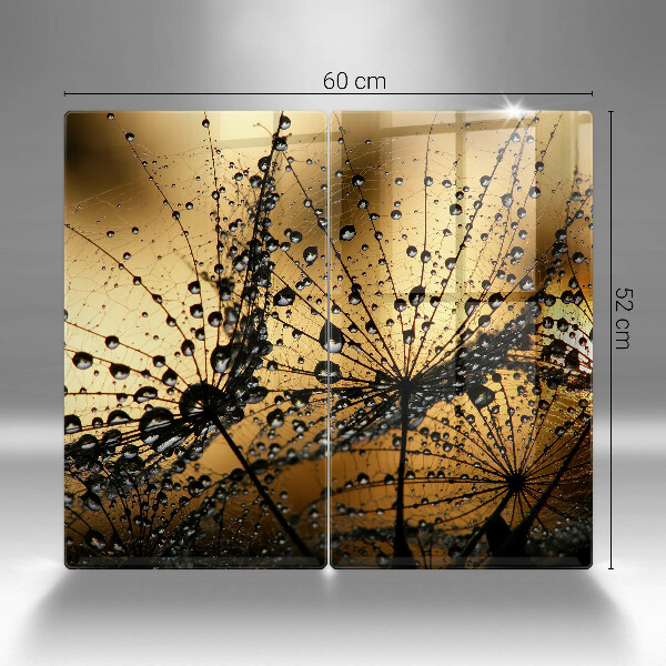 Placă sticla protectie aragaz Rouă și păpădie