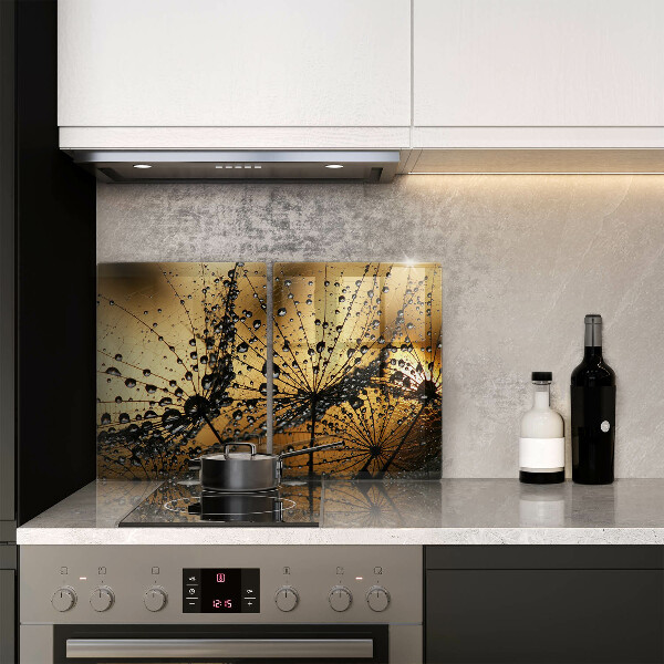 Placă sticla protectie aragaz Rouă și păpădie