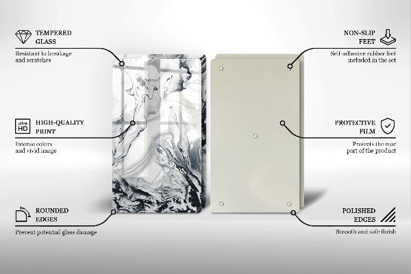 Placă sticla protectie aragaz Abstracția cernelii