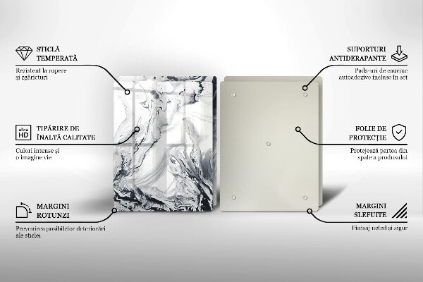 Placă sticla protectie aragaz Abstracția cernelii