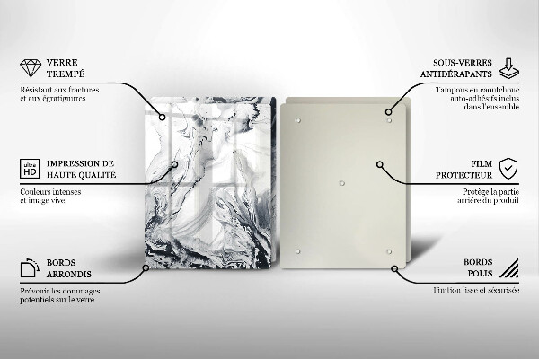 Placă sticla protectie aragaz Abstracția cernelii