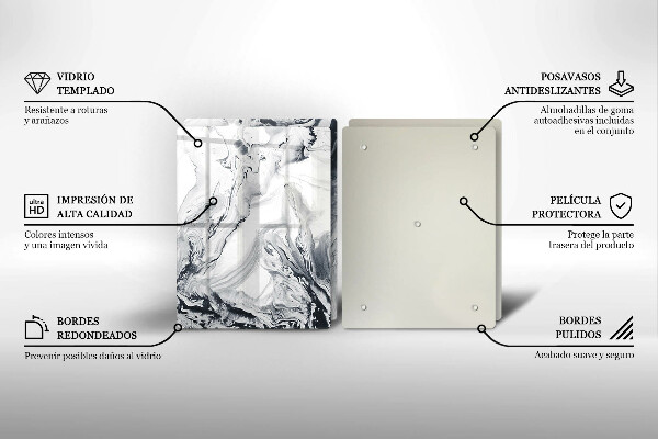 Placă sticla protectie aragaz Abstracția cernelii