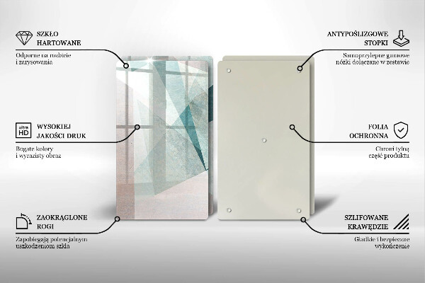 Placă sticla protectie aragaz Abstracție ascuțită