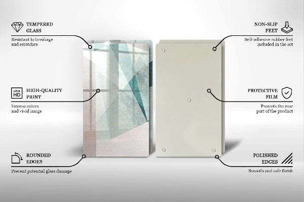 Placă sticla protectie aragaz Abstracție ascuțită