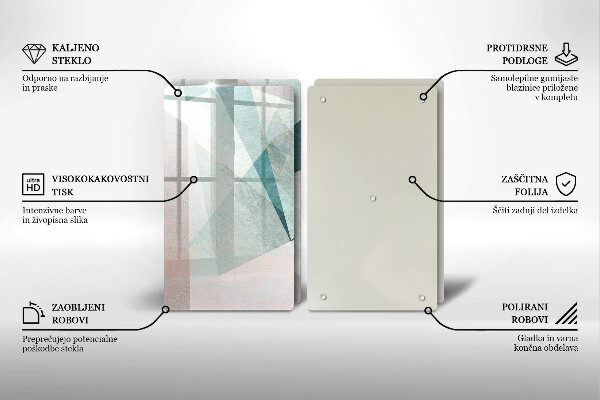 Placă sticla protectie aragaz Abstracție ascuțită