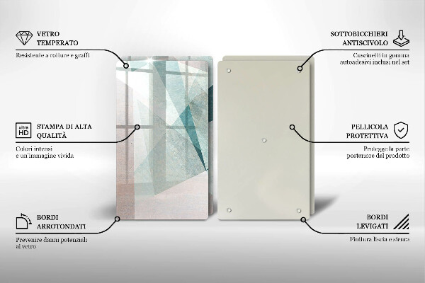 Placă sticla protectie aragaz Abstracție ascuțită