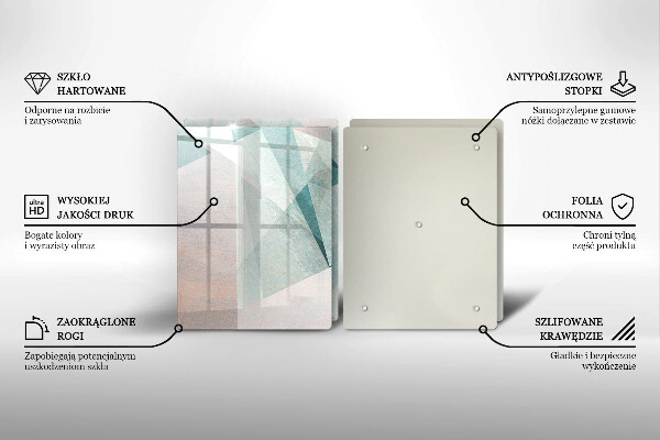 Placă sticla protectie aragaz Abstracție ascuțită