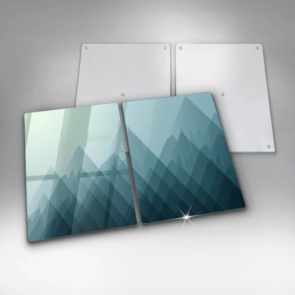 Placă sticla protectie aragaz Munți abstracti