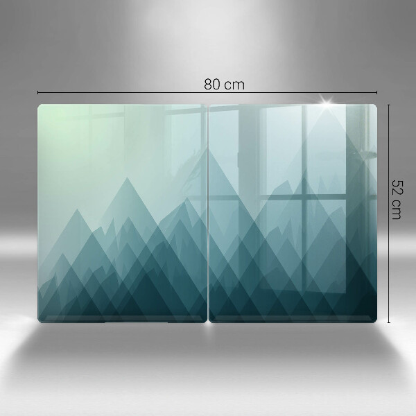 Placă sticla protectie aragaz Munți abstracti