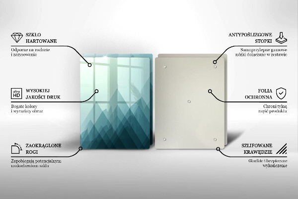 Placă sticla protectie aragaz Munți abstracti
