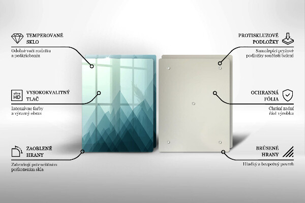Placă sticla protectie aragaz Munți abstracti