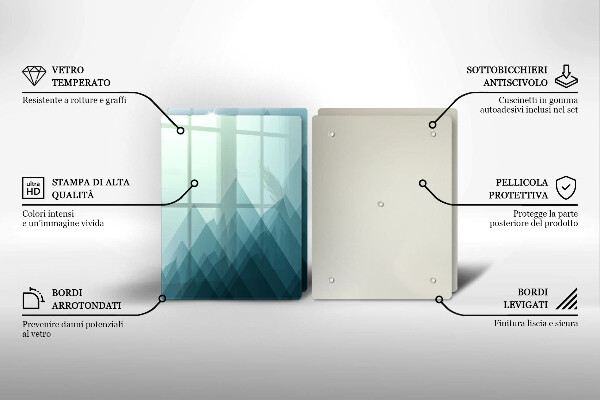 Placă sticla protectie aragaz Munți abstracti
