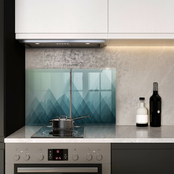 Placă sticla protectie aragaz Munți abstracti