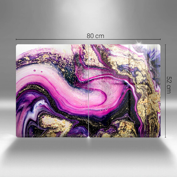 Placă din sticla protectie perete Design abstract auriu